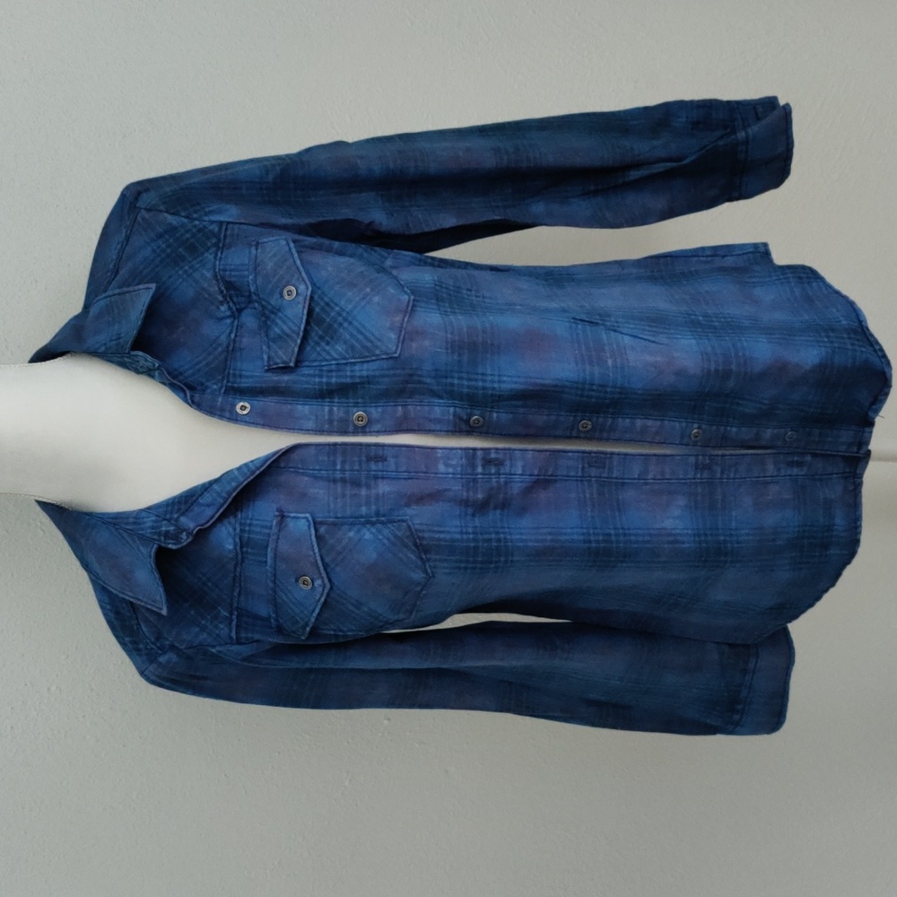 Denim Like Plaid Shirt